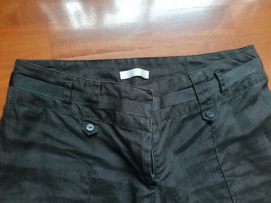 Calça linho castanha