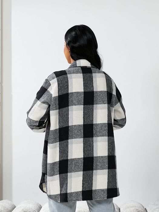 Жіноча тепла вовняна Сорочка Оверсайз. Батал/Sizes+