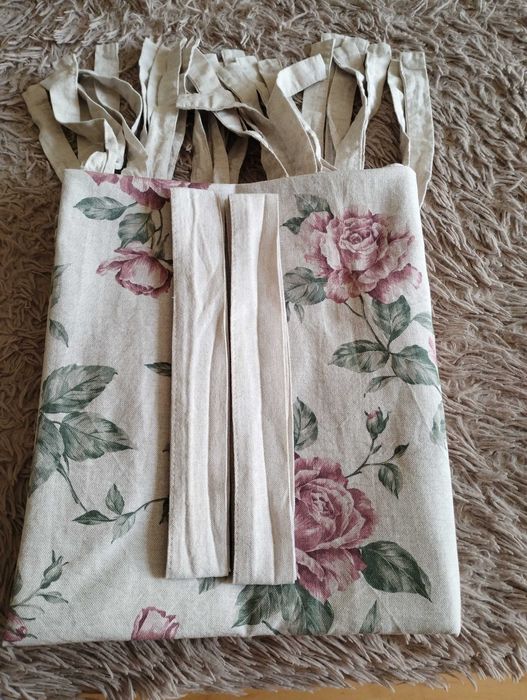 Комплект штори+скатертина+подушки на стільці Прованс Large Pink Rose