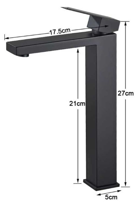 Kran Bateria umywalkowa do łazienki w kolorze matowej czerni
