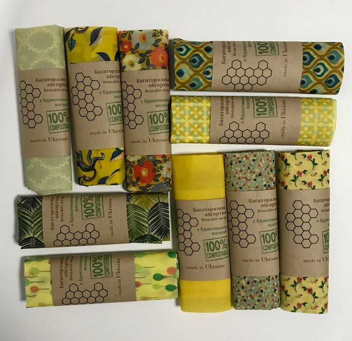 Вощённые салфетки, экоупаковка для продуктов еды, вощена серветка