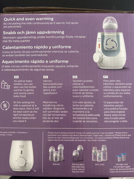 Aquecedor de biberão AVENT