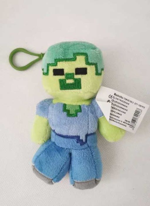 Brelok do kluczy pluszowy breloczek zawieszka Minecraft  Zombie