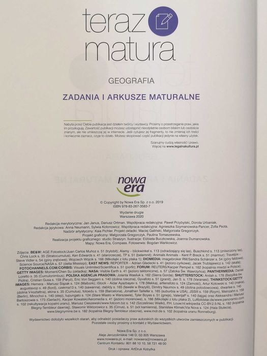 Geografia. Teraz matura. Zadania i arkusze maturalne