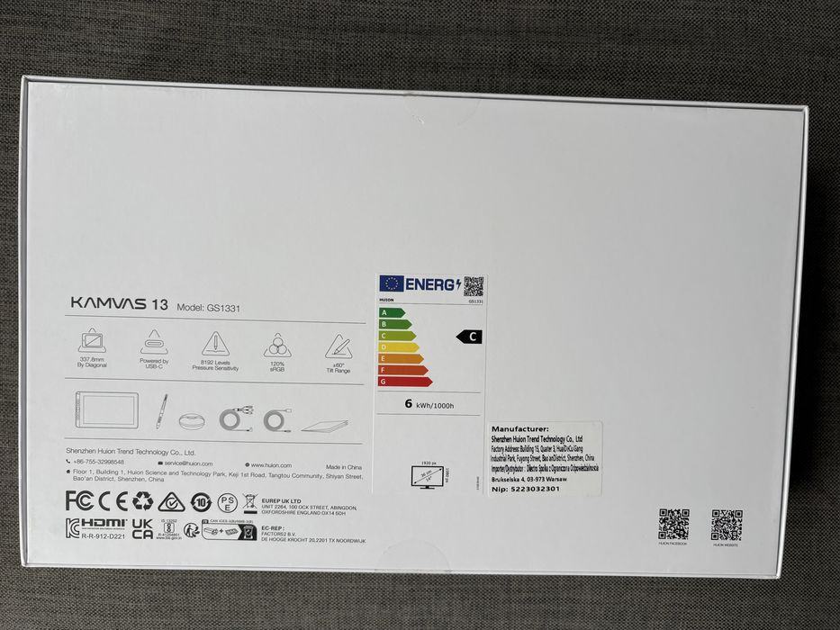 Huion Kamvas 13 na gwarancji