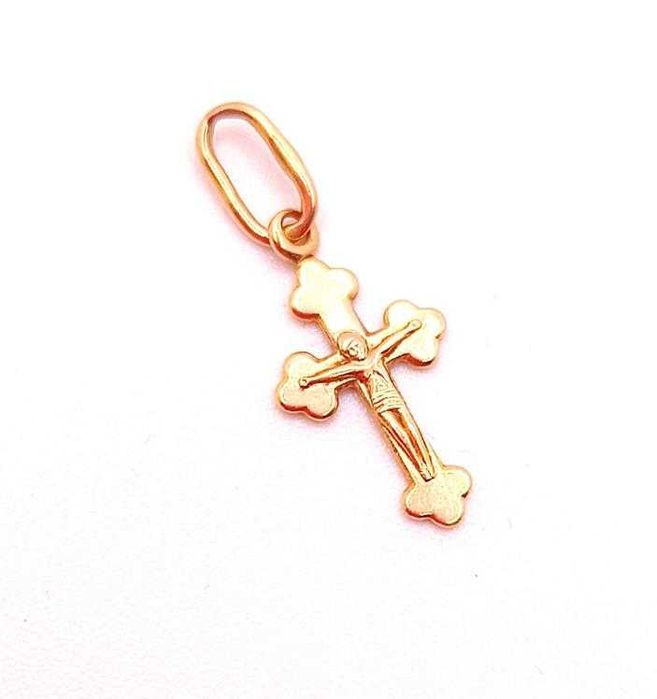 Złota zawieszka Krzyżyk z Chrystusem PR.585 W:0,78gr InterSKLEP