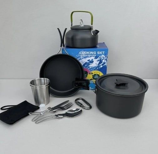 Набір туристичного посуду Посуд для туризму DS-308A Набір в похід 12в1