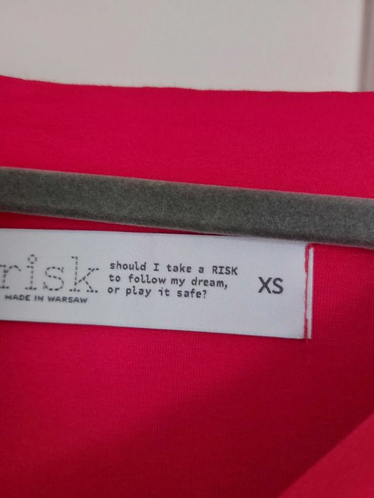 Risk made in warsaw sukienka skincity xs happy red czerwona