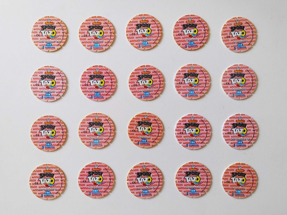 20 tazos (19 diferentes) SPORT TAZO | Matutano lote ou venda a vulso