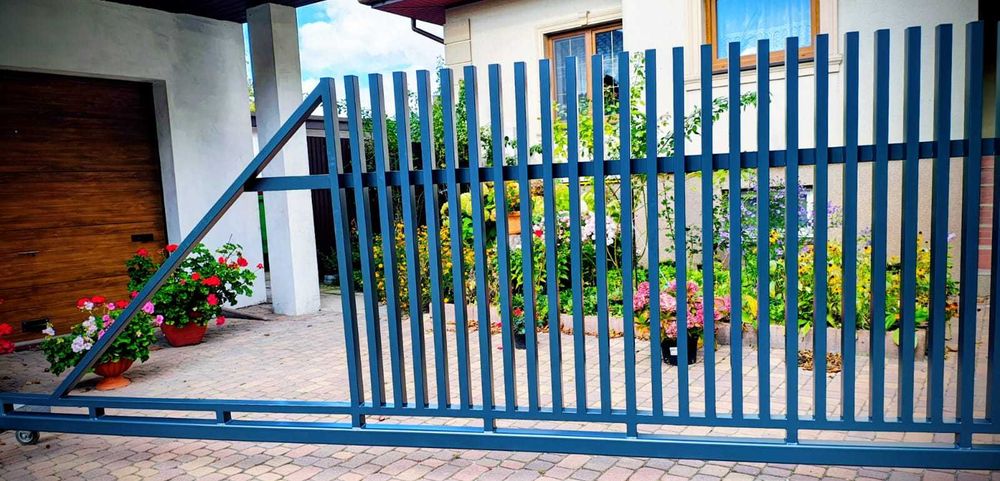 Brama przesuwna grzebieniowa 4–6 m Ocynk, malowana proszkowo