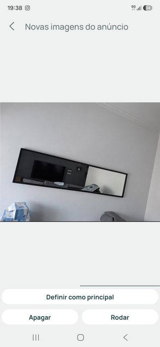 Espelho moldura pret/castanho
