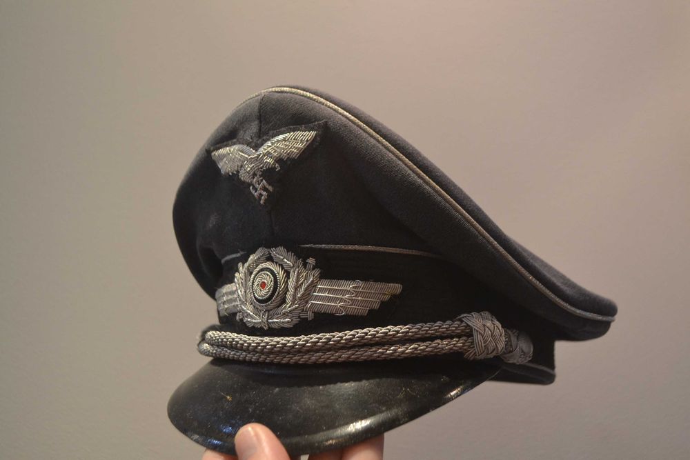 Orzeł Adler Luftwaffe czapka niemiecka oficer Lotnik III Rzeszy