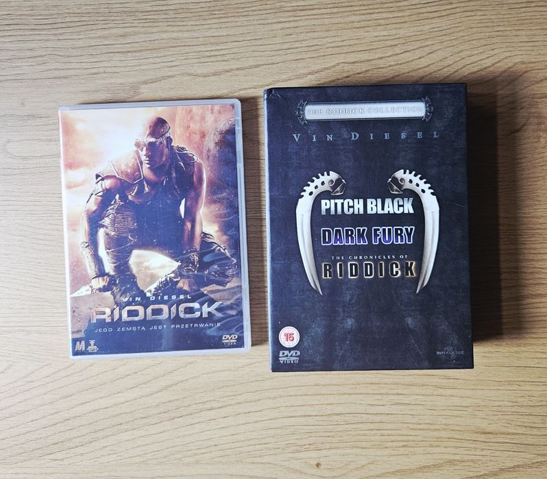 Kolekcja Filmów Riddick DVD / Pitch Black, Chronicles, Dark Fury, Riddick