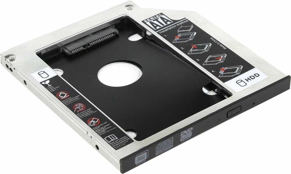 Карман адаптер SSD Optibay Caddy 9,5 и 12,7 мм перехідник DVD