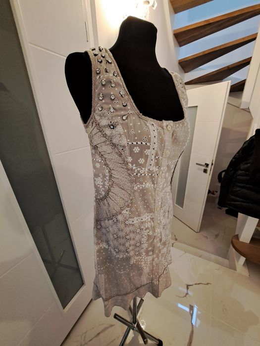 Sukienka szmizjerka cyrkonie Italy S/M