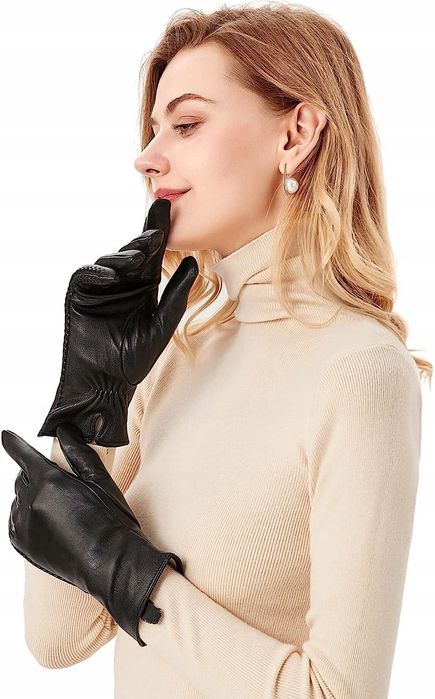 Rękawiczki skóra naturalna r. S/M/XL ,  damskie
