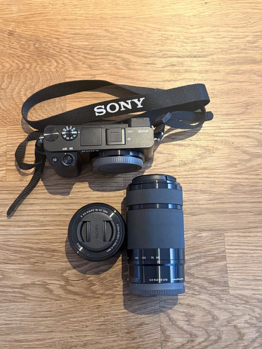 Aparat Sony A6100A + E PZ 16-50mm + 55-210mm
