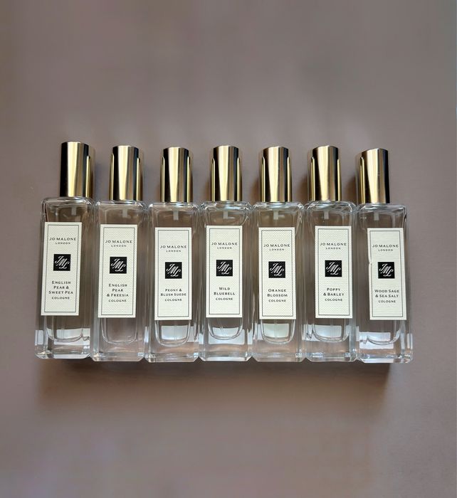 English Pear,Orange Blossom , Wild Bluebell Jo Malone.