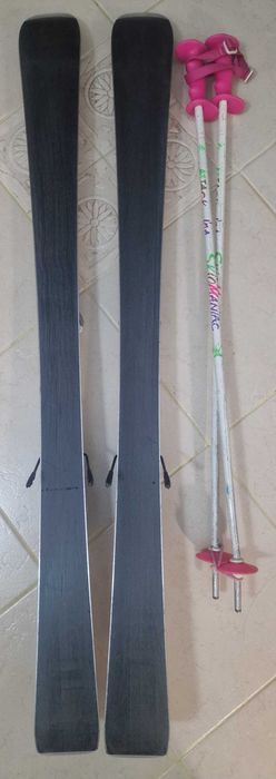 Narty dziecięce Rossignol 120cm + kijki