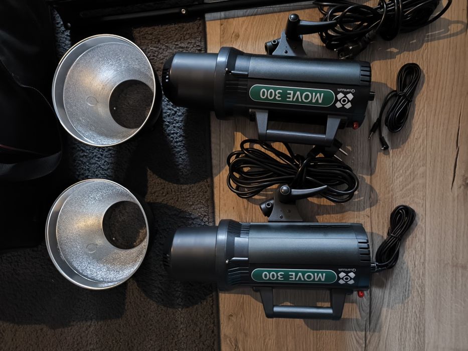 Lampy studyjne quantuum move 300Ws X2 plus torba