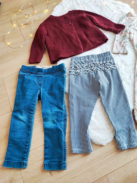 Ubranka dla dziewczynki 86/92 + piżama H&M całość