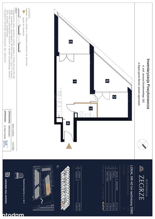 gotowe do odbioru 2-pok. mieszkanie 42m2