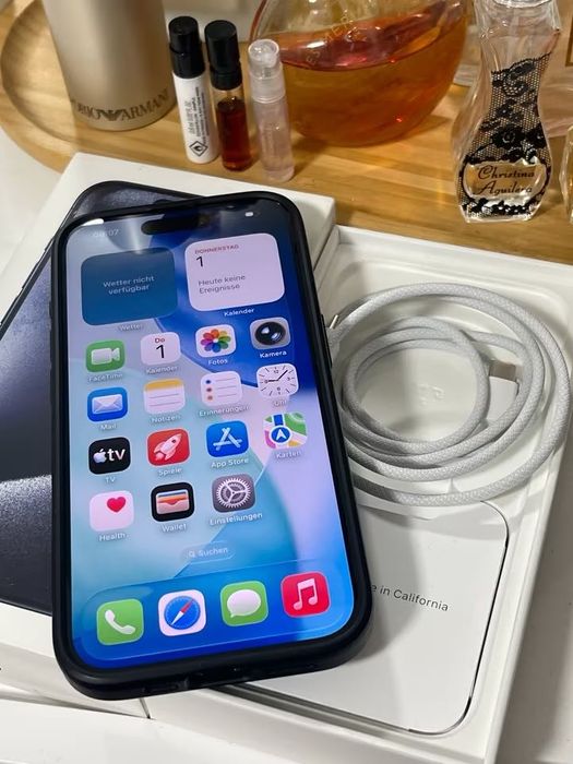 Apple iPhone 15 Pro 128GB Blue Titanium | Stan Idealny | 87% Bateria