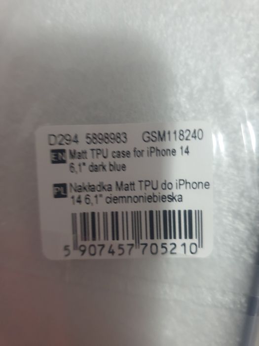 Case matowy etui plecki Iphone 13 / 14 ciemny granat silikon