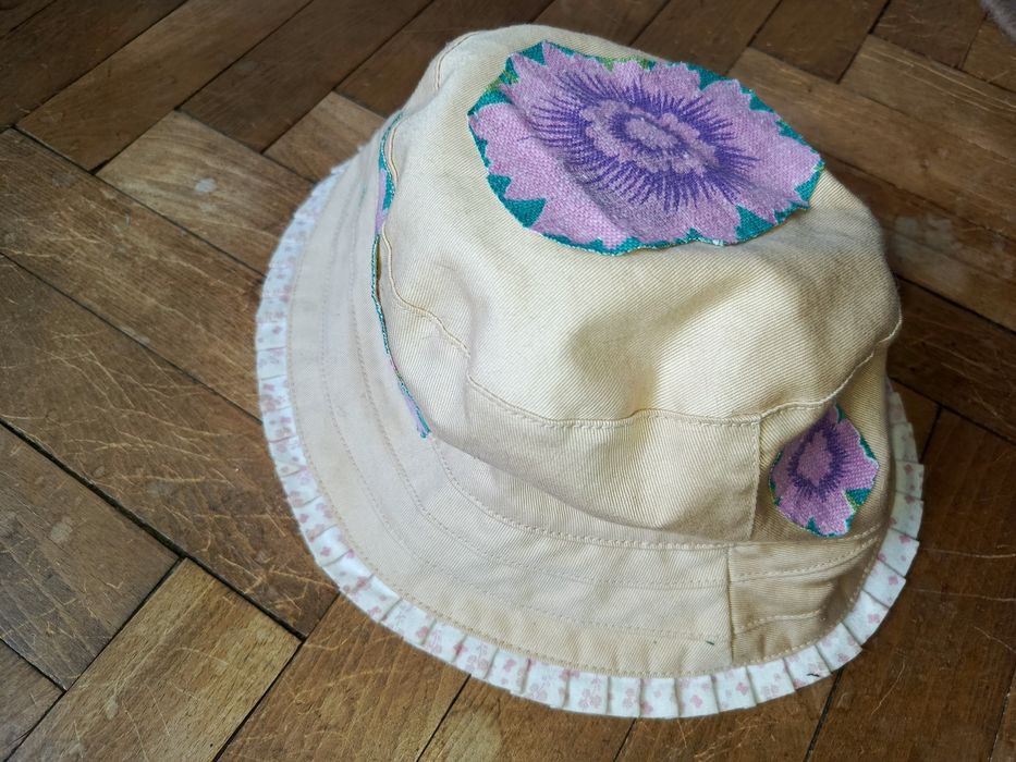 Bucket hat streetwear DIY Custom upcycle alternative flower purple