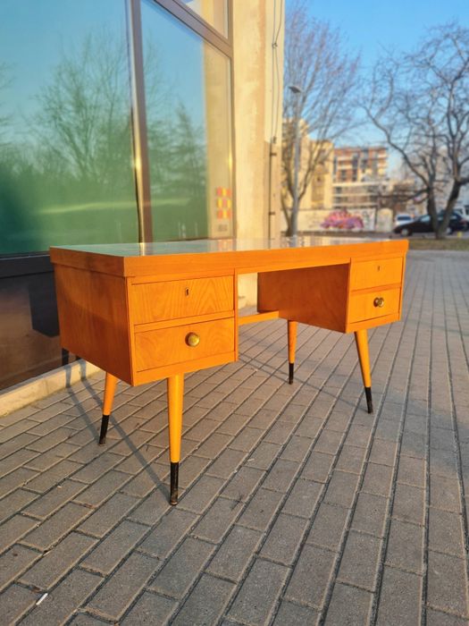 Biurko vintage proj. Ekawerk Horn-Lippe ,NRD lata 50-60 mid-century