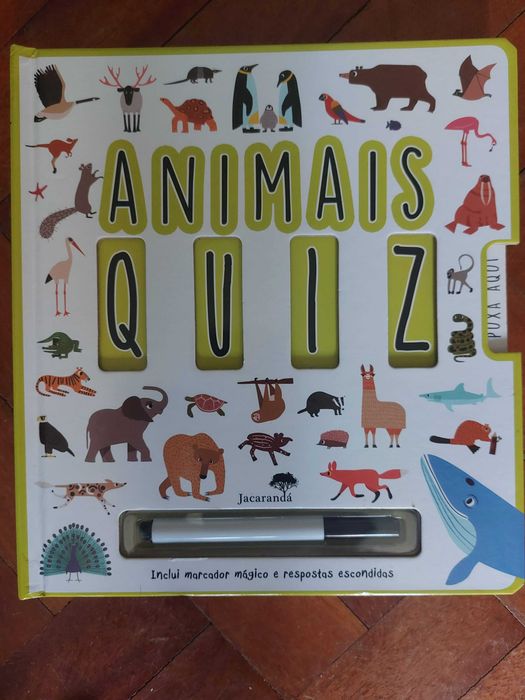 Livro Animais Quiz com caneta, como Novo