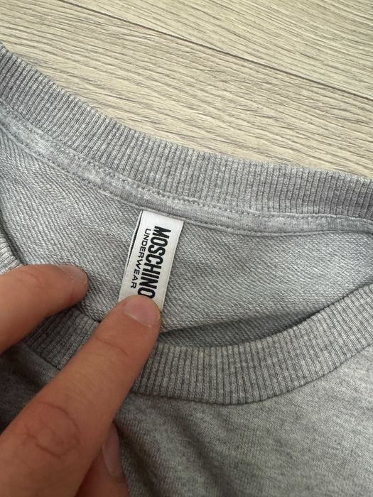 Люксова Сіра Кофта світшот Мосчіно Moschino, Розмір M