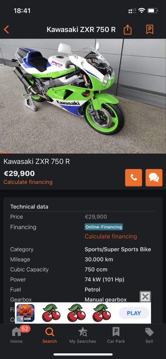 Kawasaki ZX RR importada da alemanha. Muito fácil de legalizar.