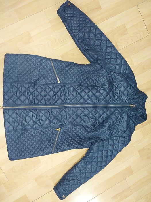 Granatowa kurtka damska wiosna jesień  dłuższa 42 44 2xl xl