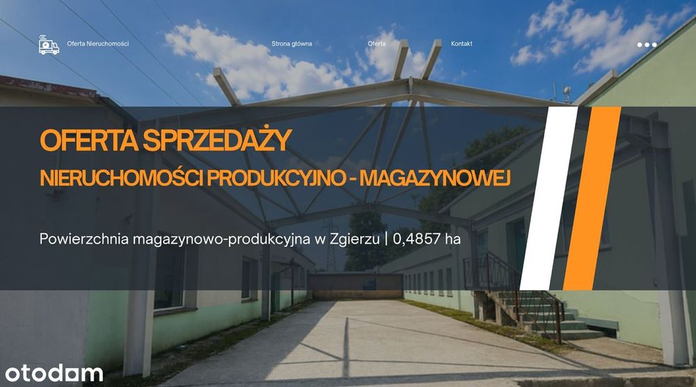 Nieruchomość produkcyjno-magazynowa 1312,5 m²|0,4857 ha|Najemca | MPZP