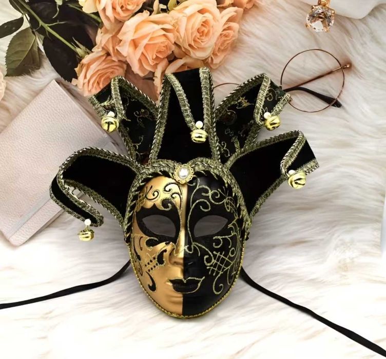 czarno-zlota MASKA WENECKA