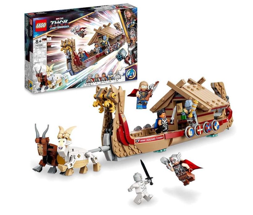 LEGO 76208 Marvel The Goat Boat, Toy Boat from Thor (novo e selado)