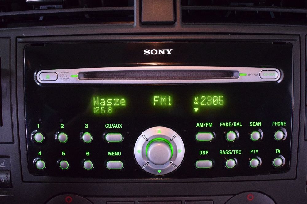 Radio SONY MP3 Z KODEM Ford Focus mk2 i C-max ORYGINALNE