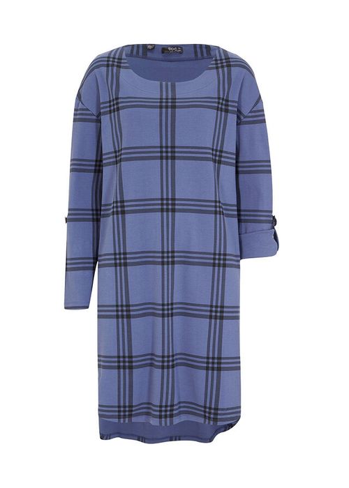 B.P.C sukienka dresowa asymetryczna w kratę 44/46.