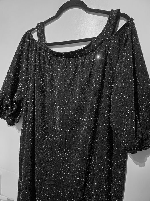 Womanary cudna błyszcząca hiszpanka cyrkonie blink brokat xxxl 50 52