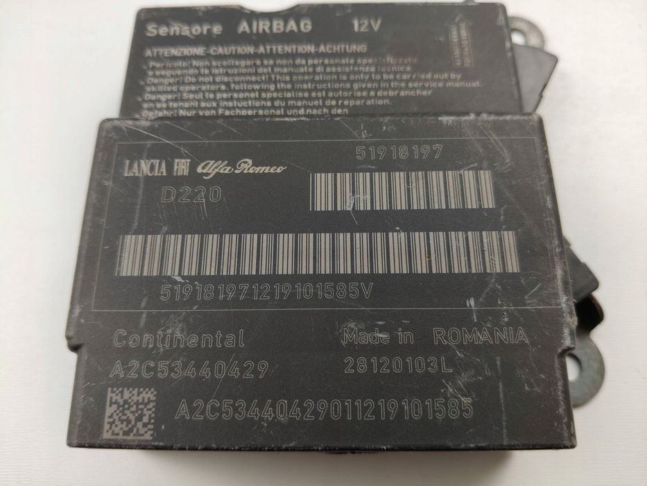 sterownik sensor airbag fiat grande punto 51918197