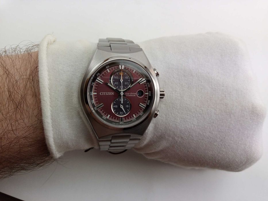 Титановые мужские часы Citizen Eco-Drive CA7090-52X - сапфир хронограф