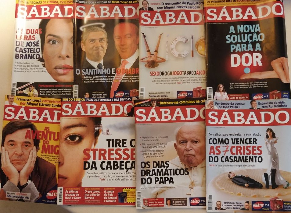 Revistas várias - Sábado, Visão...