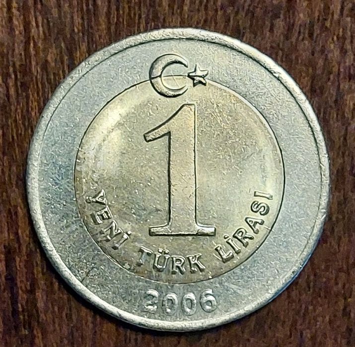 Moeda 1 Lira Turca do Ano 2006