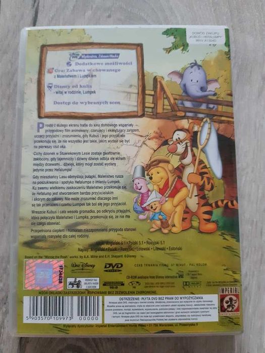 Płyta DVD "Kubuś i Hefalumpy"