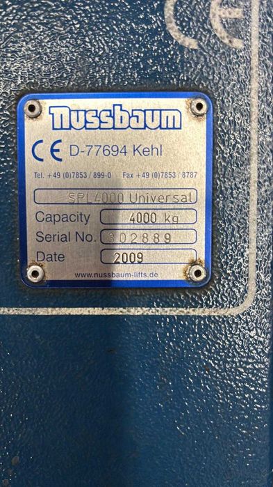 Podnośnik warsztatowy NUSSBAUM SPL 4000 Universal  4000 kg