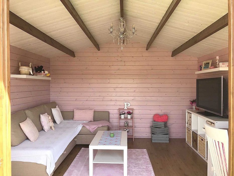 Casa de Madeira 4x4 de parede de 40mm - Modelo AINO