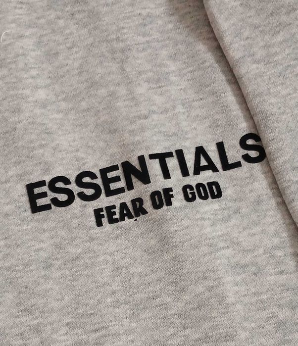 Худі essentials fear of god gray and black