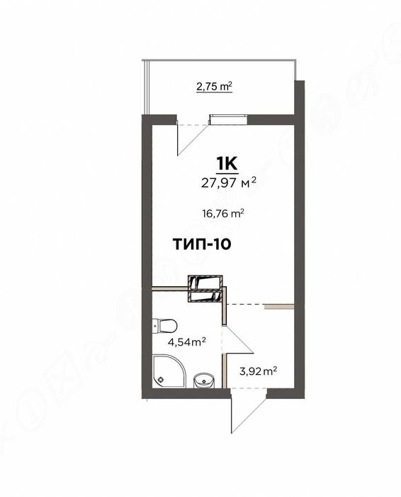 Апартаменти від забудовника ЖК "Park Residence Smart". Смарт 28 м.кв