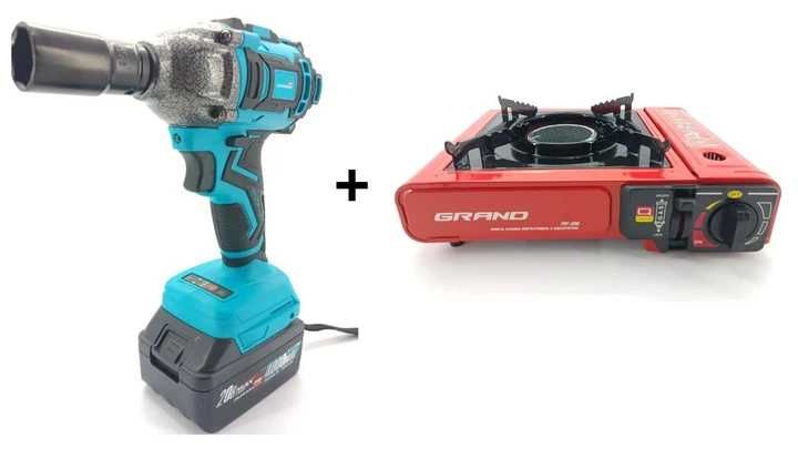 Гайковерт акумуляторний Grand +ПОДАРУНОК Плита газова Grand ПГ-2М